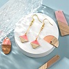 20Pcs 5 Style Resin & Wood Semi Circle Pendants RESI-LS0001-45-6