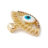 Brass Micro Pave Colorful Cubic Zirconia Enamel Pendants KK-G439-57G-3