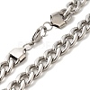 Unisex 304 Stainless Steel Curb Chain Bracelet & Necklace Jewelry Sets SJEW-L198-003P-2