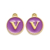 Golden Plated Alloy Enamel Charms LS-ENAM-Q437-12V-1
