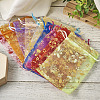 100Pcs 10 Colors Organza Drawstring Jewelry Pouches OP-TA0001-02-14