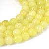 Natural Lemon Jade Round Bead Strands X-G-E334-6mm-07-1