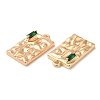 Brass Micro Pave Cubic Zirconia Pendants KK-C028-30G-2