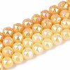 Anti-Tarnish Electroplate Glass Beads Strands GLAA-N064-10mm-11-1