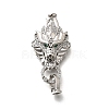 Brass Micro Pave Cubic Zirconia Fold Over Clasps KK-M318-25P-1