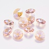Faceted Glass Rhinestone Charms RGLA-F049-6mm-223PS-1
