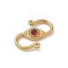 304 Stainless Steel Rhinestone S-Hook Clasps STAS-G373-05G-2