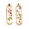 304 Stainless Steel Epoxy Resin Pendants STAS-T072-33-2
