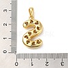 Brass Micro Pave Cubic Zirconia Pendants KK-E061-03G-19-3