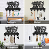 Wood & Iron Wall Mounted Hangers HJEW-WH0055-217-6