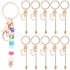 10Pcs Alloy Bar Beadable Keychain for Jewelry Making DIY Crafts KEYC-YW0001-29RG-1