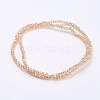 1 Strand Electroplate Glass Beads Strands X-EGLA-J025-H05-2