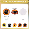 20Pcs 5 Colors Glass Craft Eyes Cabochons DOLL-PH0001-51-2