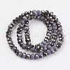 Electroplate Opaque Glass Beads Strands EGLA-A034-P4mm-P10-2