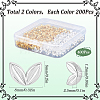 400Pcs 2 Colors Alloy Beads FIND-SP0002-37-2