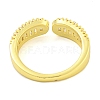 Brass Micro Pave Clear Cubic Zirconia Cuff Finger Rings for Women RJEW-B069-09G-3