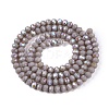 Electroplate Opaque Solid Color Glass Beads Strands EGLA-A044-P3mm-L10-3