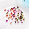 Two Tone Transparent Spray Painted Acrylic Beads ACRP-T005-10mm-26-M-2