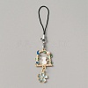Alloy Enamel Arch with Cat & Sakura Phone Charm Mobile Straps HJEW-WH0007-25A-1
