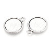 Tibetan Style Alloy Pendants Cabochon Settings PALLOY-N178-12AS-C-2