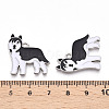 Rack Plating Alloy Enamel Dog Pendants PALLOY-T075-157A-3