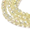 Electroplate Transparent Glass Beads Strands LS-GLAA-H021-01A-FR04-4
