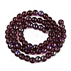Transparent Electroplate Glass Beads Strands EGLA-Q132-6MM-01A-09-2