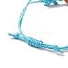 Adjustable Waxed Cotton Cord Braided Bracelets BJEW-JB04083-4