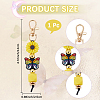 1Pc Silicone Cartoon Butterfly Flower Pendant Decorations HJEW-CP0001-17B-2