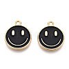 Light Gold Tone Alloy Enamel Pendants ENAM-N056-197F-2
