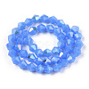 Imitation Jade Electroplate Glass Beads Strands EGLA-A039-J6mm-L04-3