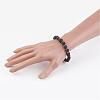 Natural Lava Rock Beads Stretch Bracelets BJEW-JB02711-01-3