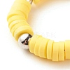 4Pcs 4 Color Handmade Polymer Clay Heishi Beads Finger Ring for Women RJEW-JR00425-5