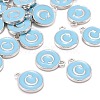 Platinum Plated Alloy Enamel Charms X-ENAM-S118-04C-P-4