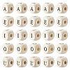 Kissitty 250Pcs 5 Styles Printed Natural Schima Wood Beads WOOD-KS0001-23-1