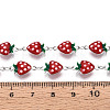 Brass Enamel Strawberry Link Chains CHC-N024-01P-3