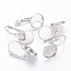 Brass Leverback Earring Findings X-KK-H023-N-NF-1