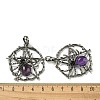 Natural Amethyst Pendants G-P547-05AS-06-3