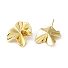 Rack Plating Brass Flower Stud Earrings for Women EJEW-Z019-16G-2