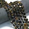 Natural Yellow Blue Tiger Eye Beads Strands G-C116-A124-01-1