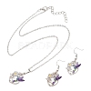 Alloy Pendant Necklaces & Stud Dangle Earrings Sets FS-WG60DFE-07-1