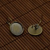 Clear Domed Glass Cabochon Cover and Brass Leverback Earring Settings for DIY DIY-X0160-AB-NR-4