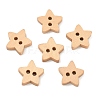 Natural 2-hole Basic Sewing Button in Star Shape NNA0Z7T-2