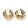 Chunky Vintage Grooved Hoop Earrings for Women X1-EJEW-O096-52G-2