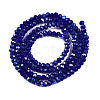 Electroplate Opaque Solid Color Glass Beads Strands EGLA-A044-P1mm-L07-3