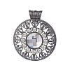 Alloy Glass Rhinestone Big Pendants PALLOY-J336-03B-1