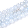 Dyed Natural White Jade Beads Strands G-T139-6mm-60-24-4