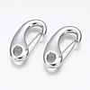 Tarnish Resistant 304 Stainless Steel Push Gate Snap Keychain Clasp Findings STAS-G143-11F-1