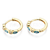 Brass Micro Pave Cubic Zirconia Huggie Hoop Earrings EJEW-T014-09G-02-NF-4