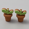 Leaf Pot Food Grade Eco-Friendly Silicone Beads SIL-WH0014-18G-1